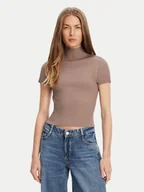 Swetry damskie - Guess Sweter W5YR04 Z0040 Brązowy Regular Fit - miniaturka - grafika 1