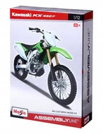 Samochody i pojazdy dla dzieci - Kawasaki Kx 450F Cross Model Do Składania 1:12 Maisto - miniaturka - grafika 1