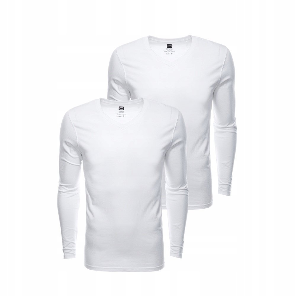 Zestaw longsleeve męski 100% bawełna V-NECK mix 2-pak V3 Z41 XL