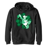 Bluzy dla chłopców - Disney Chłopięca bluza z kapturem Lucky Duck Donald, czarna, L, czarny, L - miniaturka - grafika 1