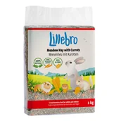 Podłoże dla gryzoni - Lillebro siano łąkowe z jabłkiem, mniszkiem lekarskim lub marchewką - Siano łąkowe z marchewką, 3 x 1 kg - miniaturka - grafika 1