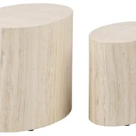 Ławy i stoliki kawowe - Mice stolik kawowy zestaw 2 szt. beżowy. - miniaturka - grafika 1