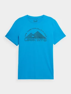 Koszulki męskie - T-shirt regular z bawełny organicznej męski - 4F - grafika 1