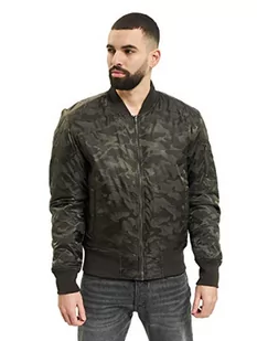 Urban Classics Męska kurtka Tonal Camo Bomber Jacket, zielony (Darkolive 551), L - Kurtki męskie - miniaturka - grafika 1