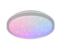 Lampy sufitowe - SOLIT R63581131 biały plafon z efektem gwieździstego nieba LED 14W 2700-6500K + RGB sterowanie pilotem - miniaturka - grafika 1