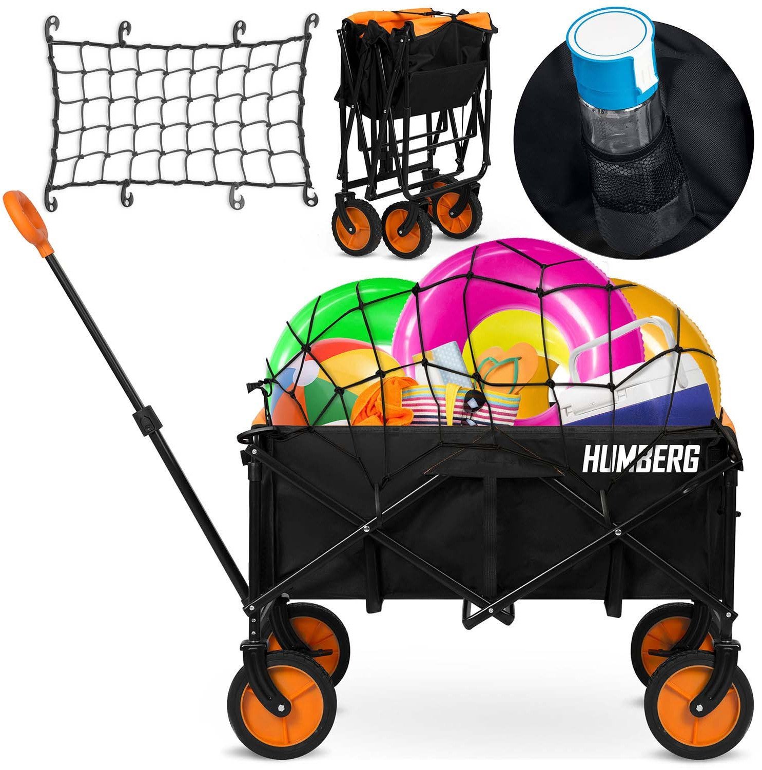 Wózek transportowy, składany z siatką 100l Humberg HM-513