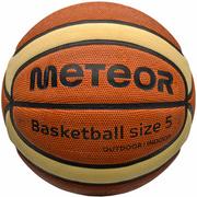 Koszykówka - Piłka koszykowa Meteor Cellular 5 brązowo-kremowa 10100 - miniaturka - grafika 1