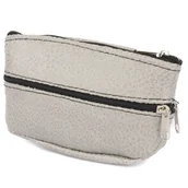 Etui na klucze - Etui Na Klucze Duże Dwustronne Skóra Nubuk 3 Komory Pojemne Kluczówka Szara L70 - miniaturka - grafika 1