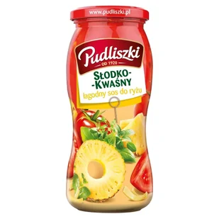 Pudliszki SOS DO KURCZAKA SŁODKO-KWAŚNY ŁAGODNYG500G zakupy dla domu i biura 36055192 - Przyprawy i zioła sypkie - miniaturka - grafika 1
