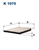 Filtry kabinowe - Filtron Filtr, wentylacja przestrzeni pasażerskiej K 1070 K 1070 - miniaturka - grafika 1