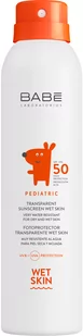 Spray do opalania dla dzieci Babe Laboratorios Pediatric SPF50 + przezroczysty wodoodporny z efektem matującym 200 ml (8436571631084) - Balsamy i kremy do opalania - miniaturka - grafika 1