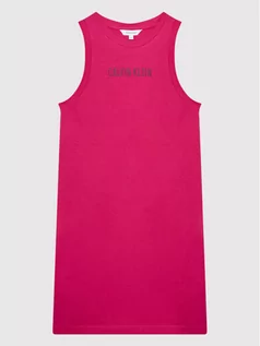 Sukienki i spódniczki dla dziewczynek - Calvin Klein Swimwear Sukienka letnia KY0KY00005 Różowy Regular Fit - grafika 1