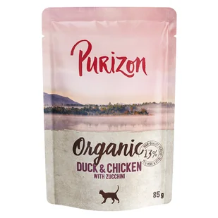Purizon Organic, 6 x 85 g - Kaczka z kurczakiem oraz cukinią - Mokra karma dla kotów - miniaturka - grafika 1