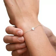 Bransoletki - Bransoletka CELEBRYTKA kółko STAL SZLACHETNA - miniaturka - grafika 1