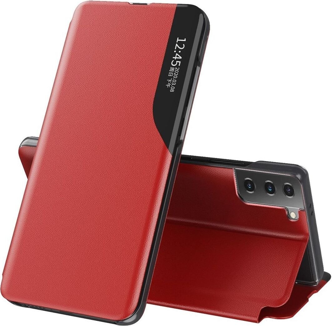 Etui na telefon Samsung Protective Case Cover Flap Case Bookcover Wallet New, Kolor: Czerwony, Wybierz model: Samsung Galaxy A72 5G