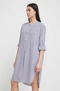 Piżamy damskie - Polo Ralph Lauren koszula nocna bawełniana kolor granatowy bawełniana - miniaturka - grafika 1