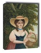 Obrazy i zdjęcia na płótnie - Woman with Basket of Eggs, Henri Rousseau - obraz na płótnie Wymiar do wyboru: 61x91,5 cm - miniaturka - grafika 1