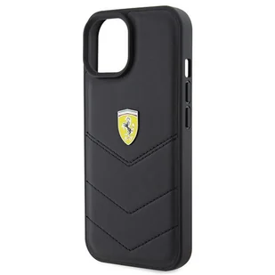 Ferrari FEHCP15SRDUK iPhone 15 6.1" czarny/black hardcase Quilted Metal Logo - Etui i futerały do telefonów - miniaturka - grafika 6