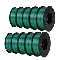 Filamenty i akcesoria do drukarek 3D - filament do drukarek 3D, Tri-Color Silk PLA, średnica 175 mm, kolor specjalny, niebieski zielony pomarańczowy - miniaturka - grafika 1
