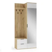 Wieszaki i stojaki - Wieszak do przedpokoju z szafą i szufladami Umeblowana.com - miniaturka - grafika 1