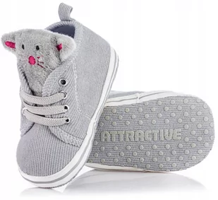 Szare Trampki Dla Dziecka - Lekkie Niechodki 18/19 - Moda i Uroda OUTLET - miniaturka - grafika 1