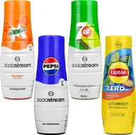 Syropy i koncentraty owocowe - 4x Syrop do SodaStream 440ml - Pepsi, Mirinda, 7up, Lipton Ice Tea Brzoskwinia Zero - miniaturka - grafika 1