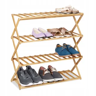Szafka na buty Relaxdays 67 x 68 x 26 cm odcienie beżu, odcienie brązu - Szafki na buty - miniaturka - grafika 1