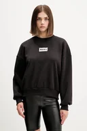 Bluzy damskie - Vans bluza damska kolor czarny gładka VN000Q30BLK1 - miniaturka - grafika 1