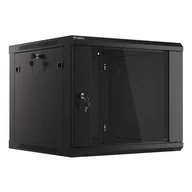 Szafy rack - Lanberg Szafa instalacyjna wisząca 19'' 9U 600X600mm czarna (drzwi szklane) NULAGR9U0000003 [5054637] - miniaturka - grafika 1