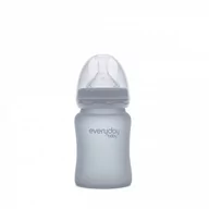 Butelki dla niemowląt - Everyday Baby, Szklana butelka, szara, 150 ml - miniaturka - grafika 1
