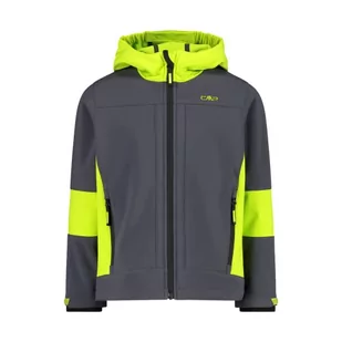 CMP, Kid Jacket Fix Hood, Boy, Titanio-Acido, 164 - Kurtki i płaszcze dla chłopców - miniaturka - grafika 1