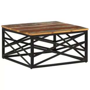 vidaXL Stolik kawowy 68x68x35 cm lite drewno odzyskane 330075 - Ławy i stoliki kawowe - miniaturka - grafika 1
