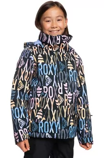 Roxy kurtka narciarska dziecięca ROXY JETTY GIJK SNJT kolor czarny - Kurtki i płaszcze dla dziewczynek - miniaturka - grafika 1