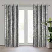 Zasłony - Zasłona gotowa na przelotkach Doris 140 x 250 cm grafitowy - miniaturka - grafika 1