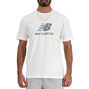 Koszulka New Balance MT41502WT - biała - Koszulki męskie - miniaturka - grafika 1