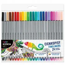 Cienkopisy 24 kolory KIDEA - Przybory szkolne - miniaturka - grafika 1