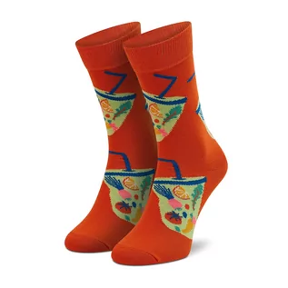 Skarpetki damskie - Happy Socks Skarpety Wysokie Unisex SMO01-4300 Pomarańczowy - grafika 1