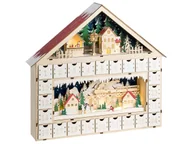 Ozdoby bożonarodzeniowe - Dekoracja świąteczna LED NISSER Kalendarz adwentowy 44 cm Jasnobrązowy - miniaturka - grafika 1