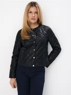 Kurtki damskie - Mohito - Pikowana kurtka - czarny - miniaturka - grafika 1