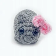 Maskotki i pluszaki - PLUSZAK SMUTNY CHOMIK ODTWARZAJĄCY DŹWIĘK SAD HAMSTER DZIECKO BEZ KOKARDKI - miniaturka - grafika 1