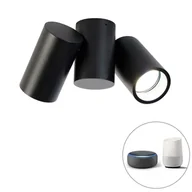 Lampy sufitowe - QAZQA Inteligentny punktowy czarny regulowany  w tym 2 Wi-Fi GU10 - Michael - miniaturka - grafika 1