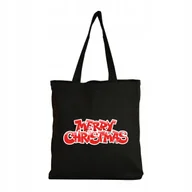 Torby i wózki na zakupy - Eko Torba na ramię Zakupy Shopper Torebka Bawełniana ŚWIĄTECZNA Mikołaj #11 - miniaturka - grafika 1