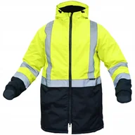Odzież robocza - KURTKA ROBOCZA ODBLASKOWA ZIMOWA WODOODPORNA OCIEPLANA Z KAPTUREM MĘSKA - miniaturka - grafika 1
