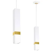 Lampy sufitowe - Milagro Lampa wisząca VIDAR WHITE/GOLD 1xGU10 MLP6275 - miniaturka - grafika 1
