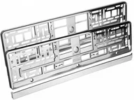 Akcesoria motoryzacyjne - Zestaw ramek pod tablice rejestracyjne, metalizowane chrom, 2 szt. - miniaturka - grafika 1