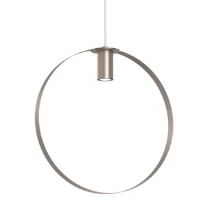 Okrągła lampa wisząca ORTIGA 5153 Shilo metalowa platynowa - Lampy sufitowe - miniaturka - grafika 1