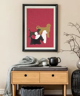 Psy na spacerze - plakat 50x70 cm fine art - Plakaty - miniaturka - grafika 1