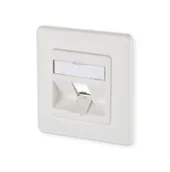 Gniazdka elektryczne - Modułowa puszka ścienna METZ CONNECT, 1 port, czysta biel - miniaturka - grafika 1