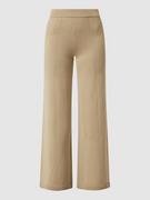 Spodnie damskie - Spodnie rozkloszowane z imitacji dzianiny model ‘Ragtime’ - miniaturka - grafika 1