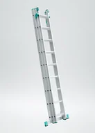 Drabiny - ALVE Aluminiowa trzyczęściowa drabina uniwersalna EUROSTYL przystosowana do używania na schodach, 3x9 szczebli, długość 5,69 m 558013 - miniaturka - grafika 1